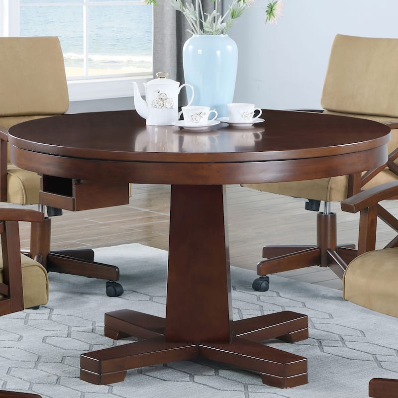 Marietta Tobacco Round Wooden Game Table
