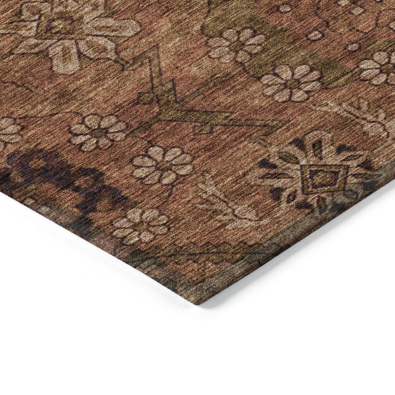Machine Washable Indoor/ Outdoor Chantille Boho Global Rug