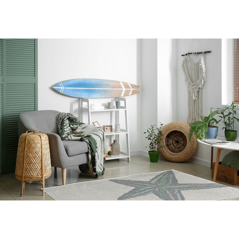 Large Starfish Nautical Chenille Rug