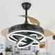 preview thumbnail 1 of 17, Cusp Barn 42" Retractable Ceiling Fan with Lights and Remote DIY Shape Fandelier Modern Silent DC Motor LED Ceiling Light 42-In - Matte Black