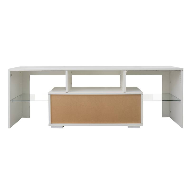 Entertainment TV Stand, Large TV Stand TV Base Stand with LED Light TV Cabinet