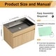 preview thumbnail 2 of 8, ﻿ ﻿Malwee 28" Floating Bathroom Vanity, Wall Mounted Bathroom Vanity with Stainless Steel Sink and Flexible Drain Pipe