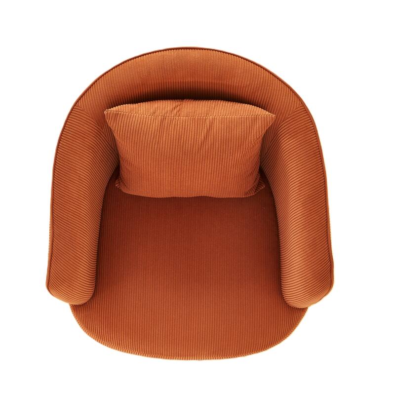 Modern Channel Back Corduroy Velvet Arm Chair