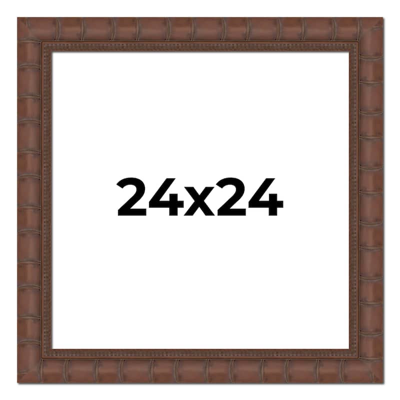 24x24 Frame Pewter Solid Wood Picture Frame Width 1.625 Inches | Interior Frame Depth 0.6875 Inches