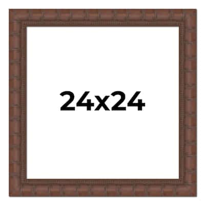 24x24 Frame Pewter Solid Wood Picture Frame Width 1.625 Inches | Interior Frame Depth 0.6875 Inches