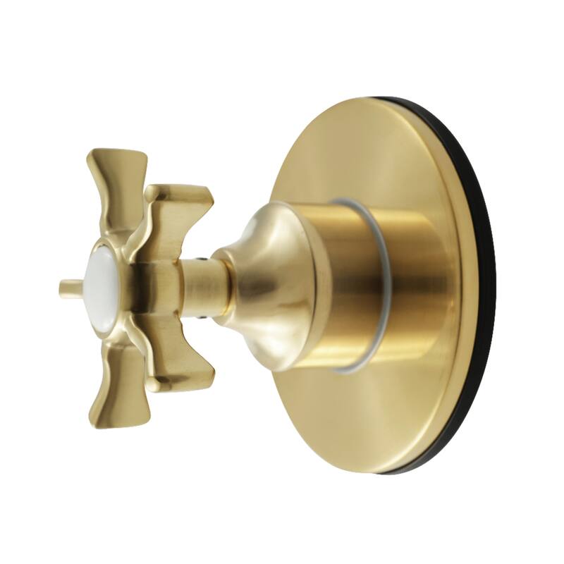 Hamilton Single-Handle Six-Way Diverter Valve with Round Trim Kit - Brushed Brass