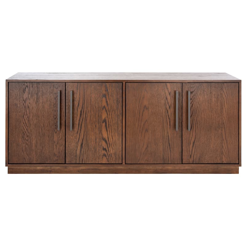 SAFAVIEH Couture Amadea 4 Door Media Stand - 58 In W x 17 In D x 24 In H - 58Wx24Dx17H - Brown