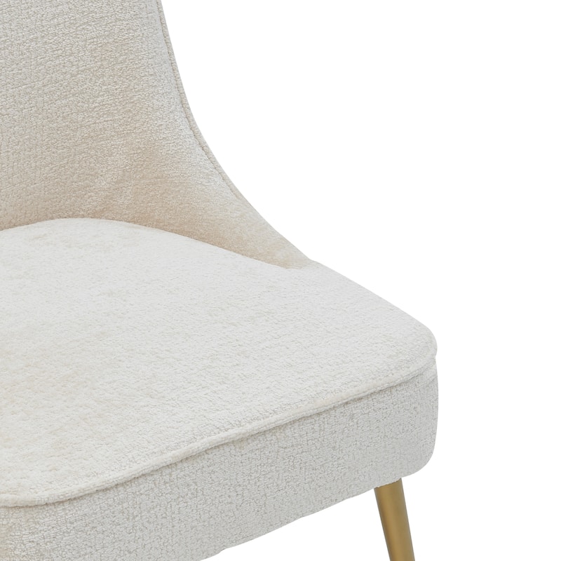 NPD Furniture Cedric KD Fabric Dining Side Chair Gold Legs (Set of 2)