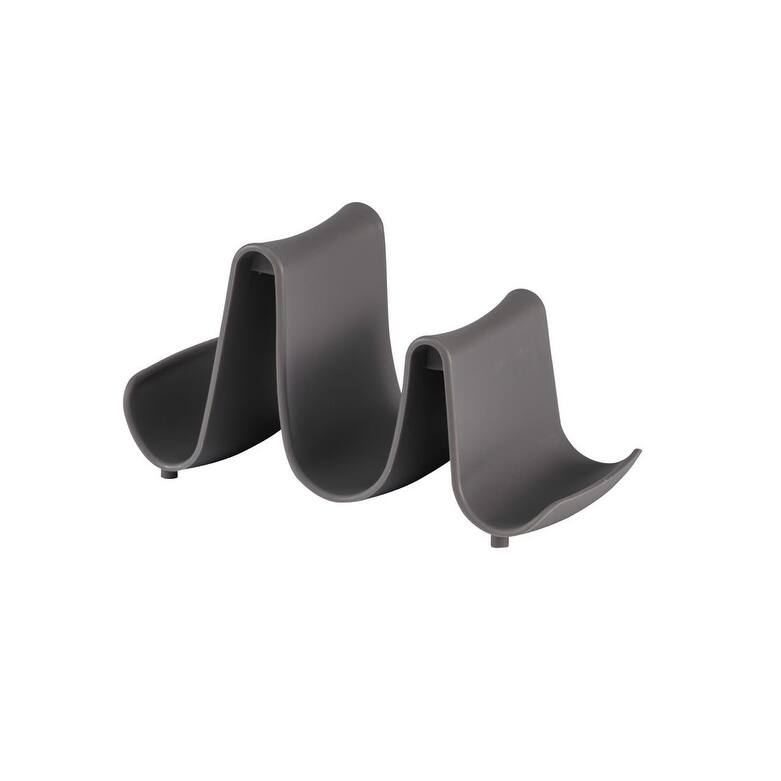 Hutzler Compact Pot Lid Stand and Spoon Rest, Space Saving Design - Gray