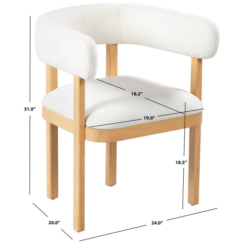 SAFAVIEH Couture Trystan Mid-Century Modern Arm Chair (Fully Assembled) - 24"W x 20"D x 31"H