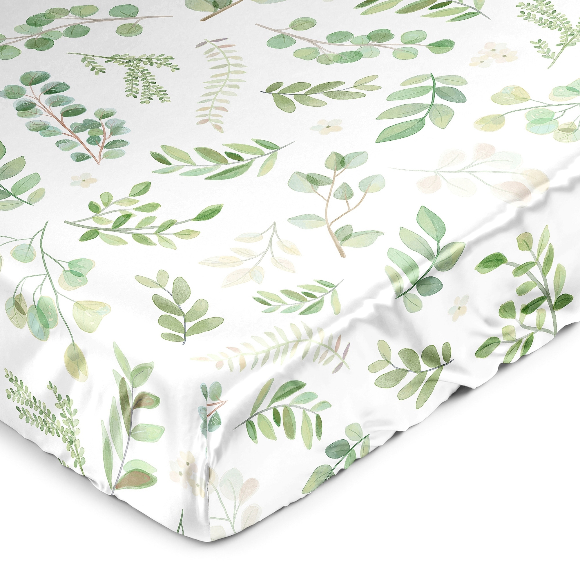Sweet Jojo Designs Green Boho Floral Leaf Boy Girl Gender Neutral Unisex  Satin Fitted Crib Sheet Bohemian Watercolor Botanical Bed Bath  Beyond  37957768