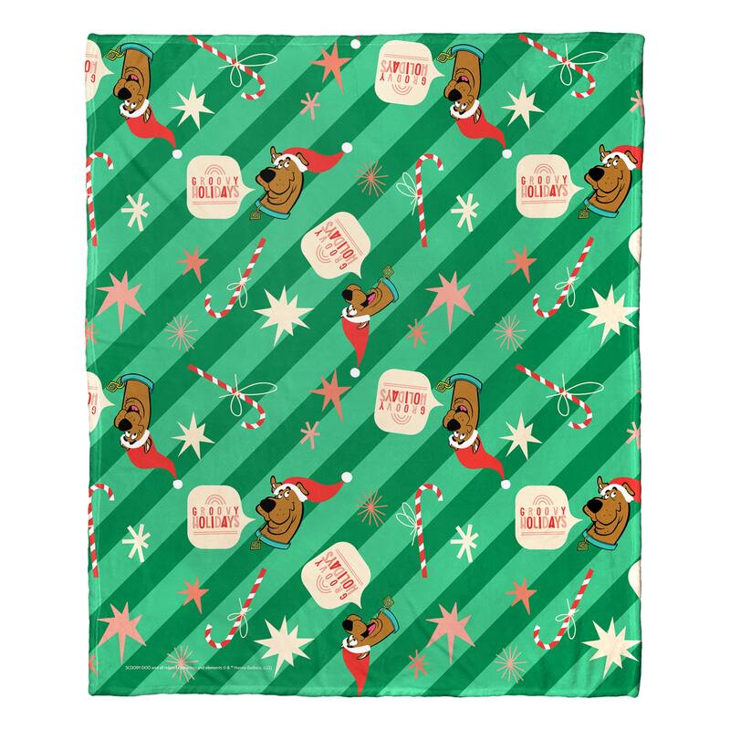 WB- Scooby Doo Groovy Wrapping Paper Silk Touch Throw