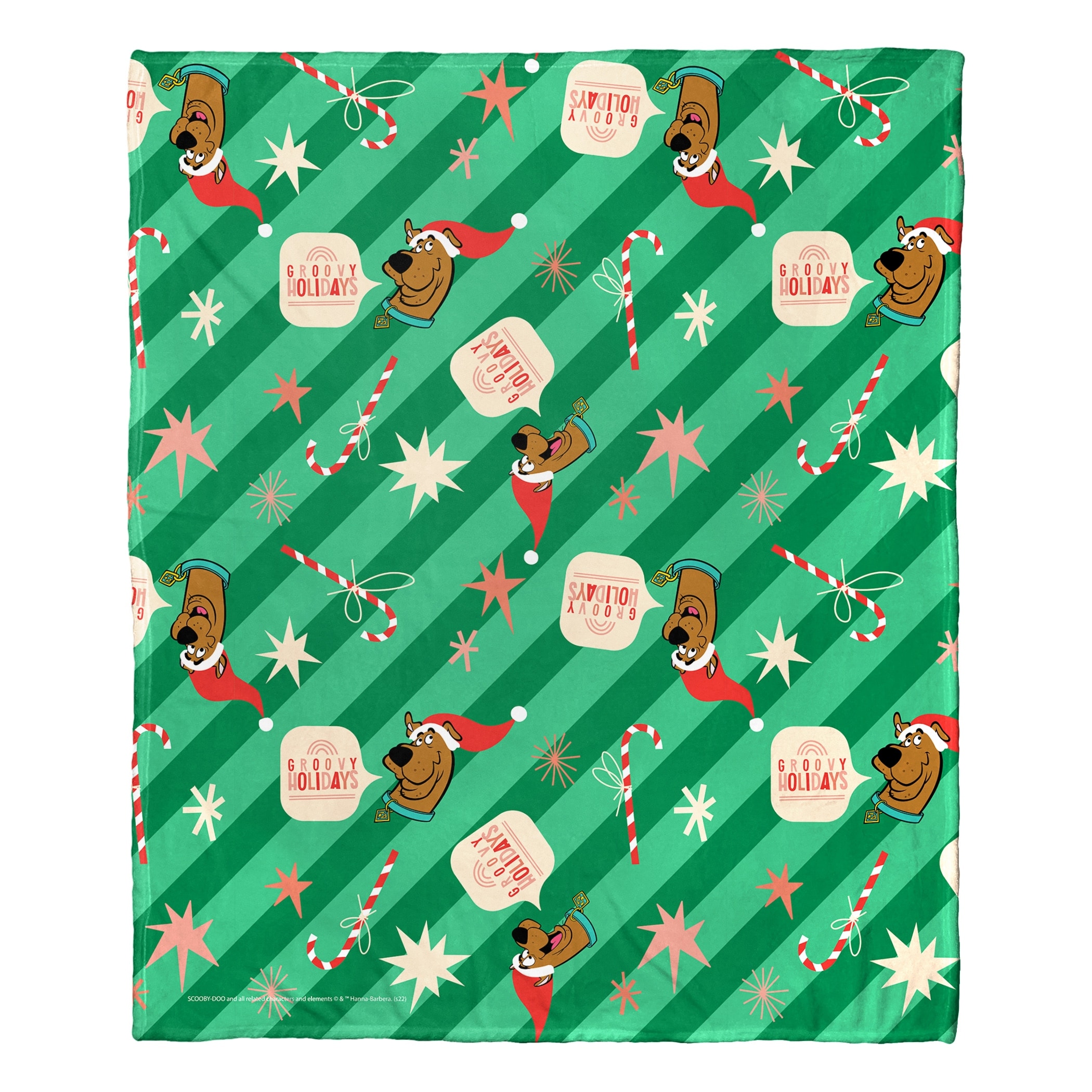 WB- Scooby Doo Groovy Wrapping Paper Silk Touch Throw Blanket