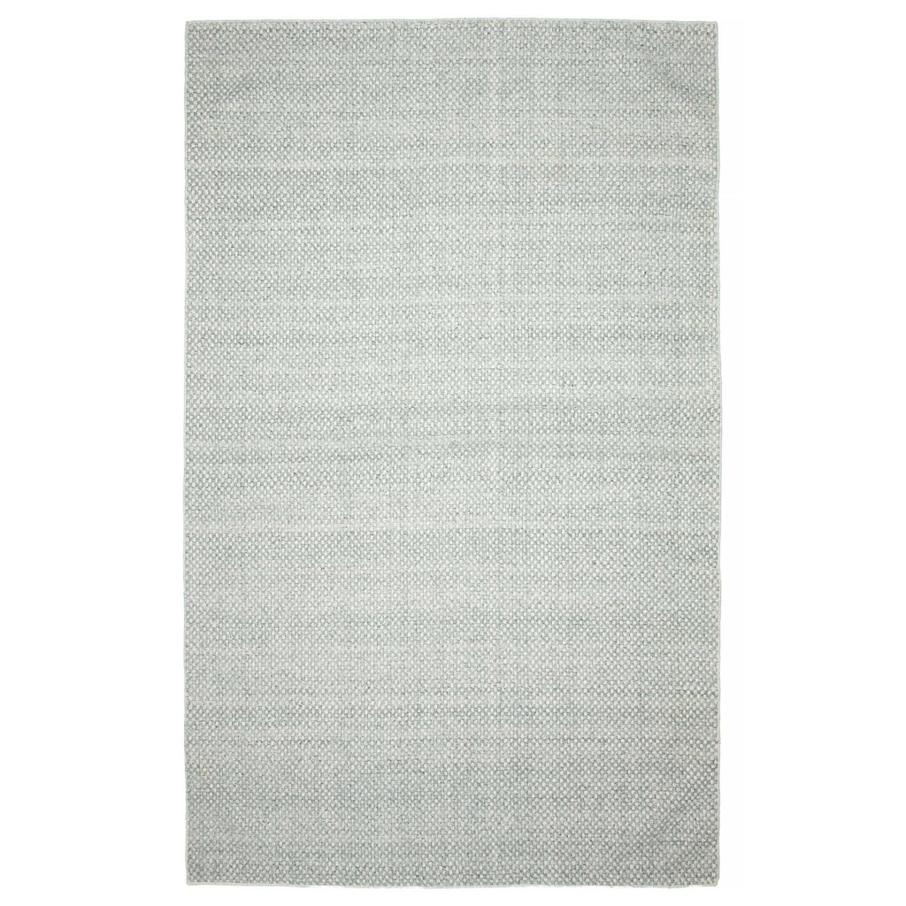 ECARPETGALLERY Hand Tufted Sienna Light Green Wool Rug - 6'2 x 9'9