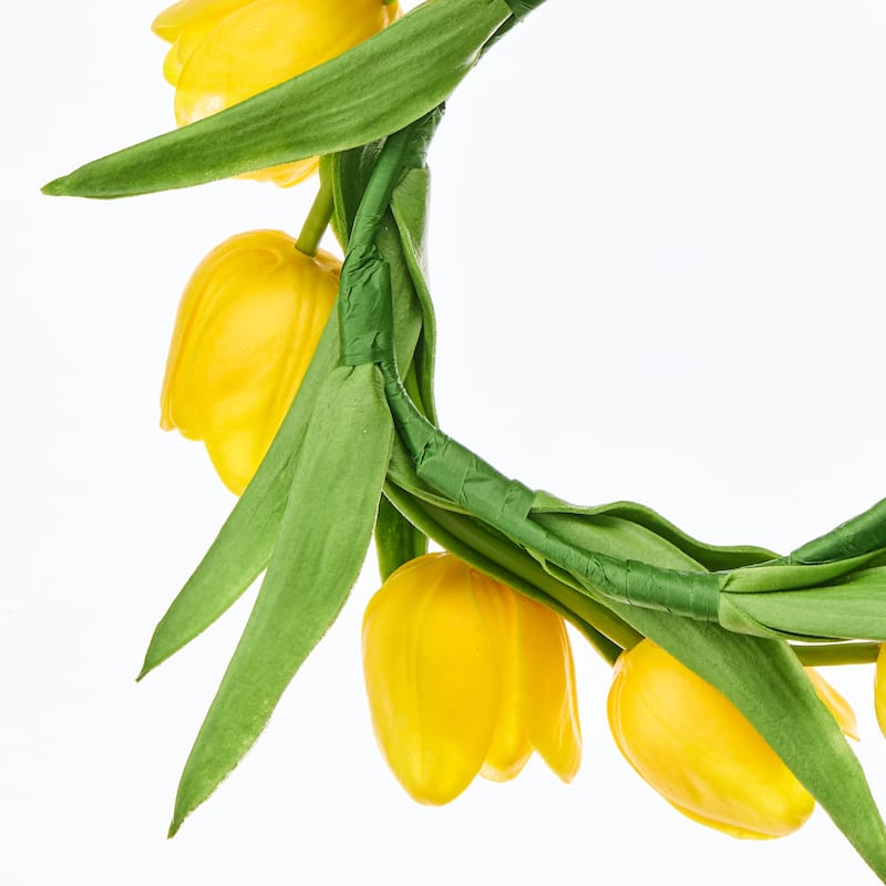 11" Pu Tulip Candle Ring