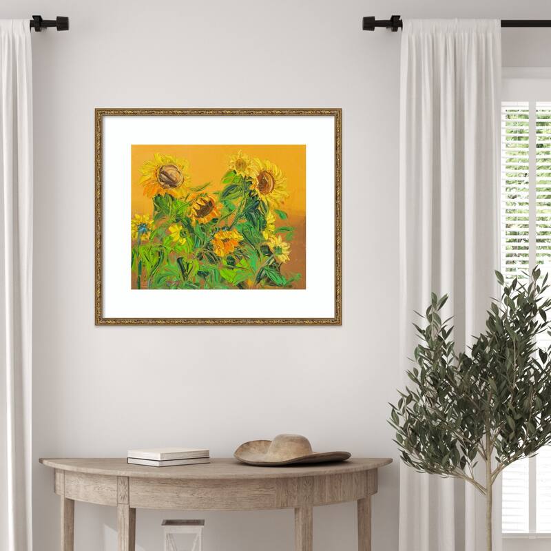 Sunflowers by Jukyong Park Wood Framed Wall Art Print