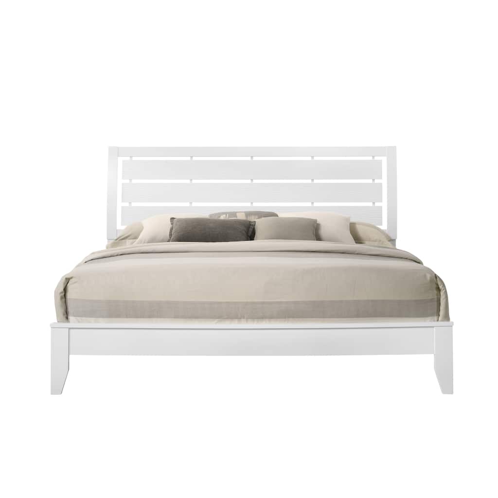 Idell White Sleigh Bed