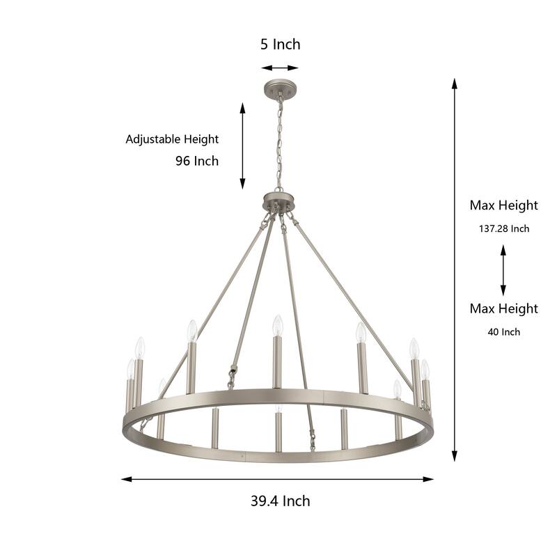 Acroma 12-light Modern Farmhouse Candle-Style Ceiling Lighting for Dining Room