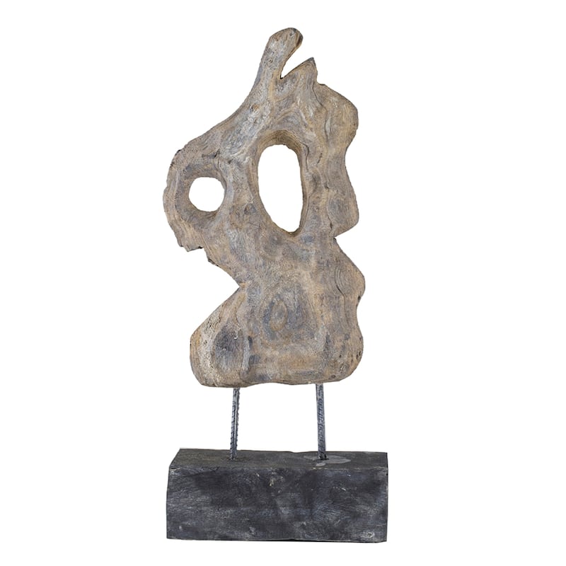 Weathered Style Cutout Wooden Sculpture - 30.75"