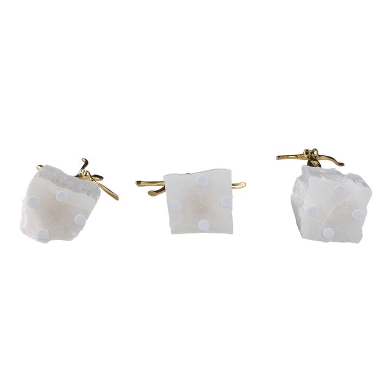 Valencia Brass Dancer Figurines on Marble Base (Set of 3) - 13" Gold - 6" x 3" x 13"