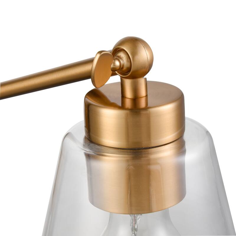 Elk Home East Point Satin Brass With Clear Glass Shade Sconce