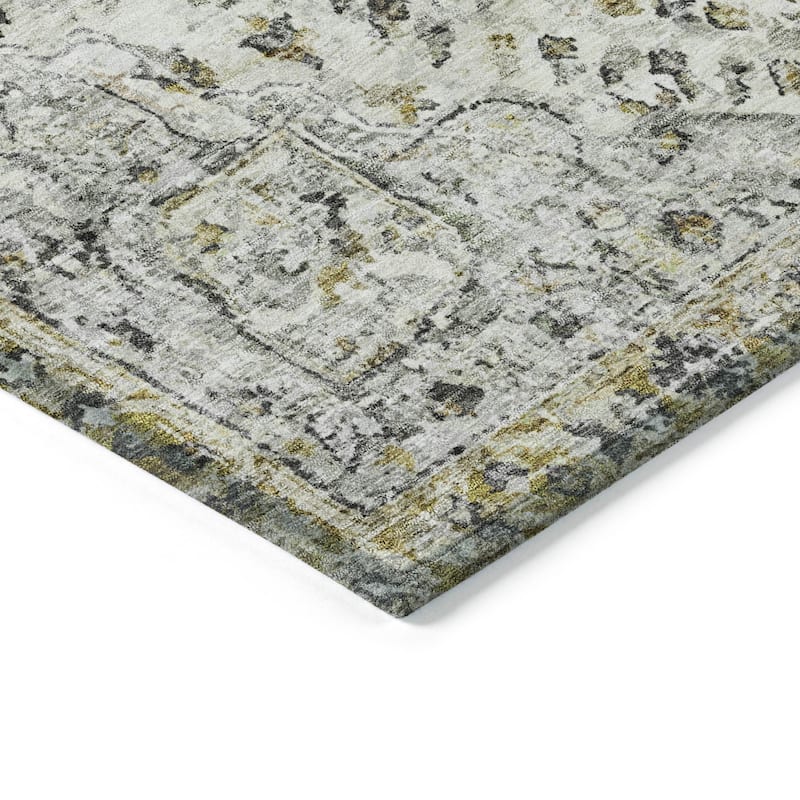 Machine Washable Indoor/Outdoor Traditional Chantille Rug