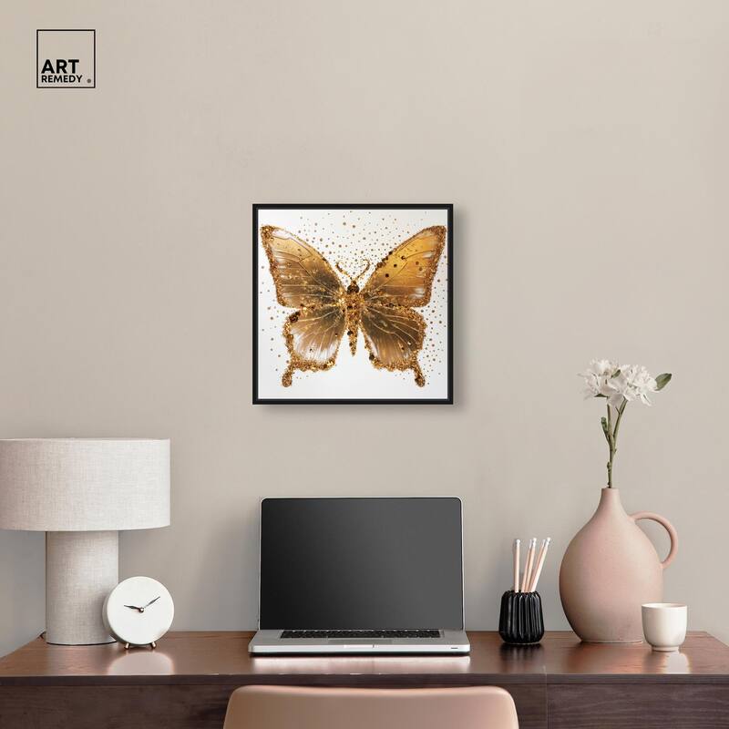 Lemon Glow Wings Canvas by Art Remedy