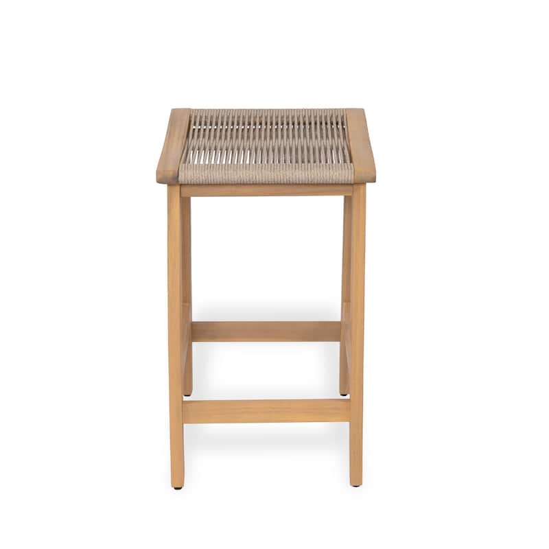 Christopher Knight Home- Lingard Acacia Wood Backless Patio Counter Stool(Set of 2)