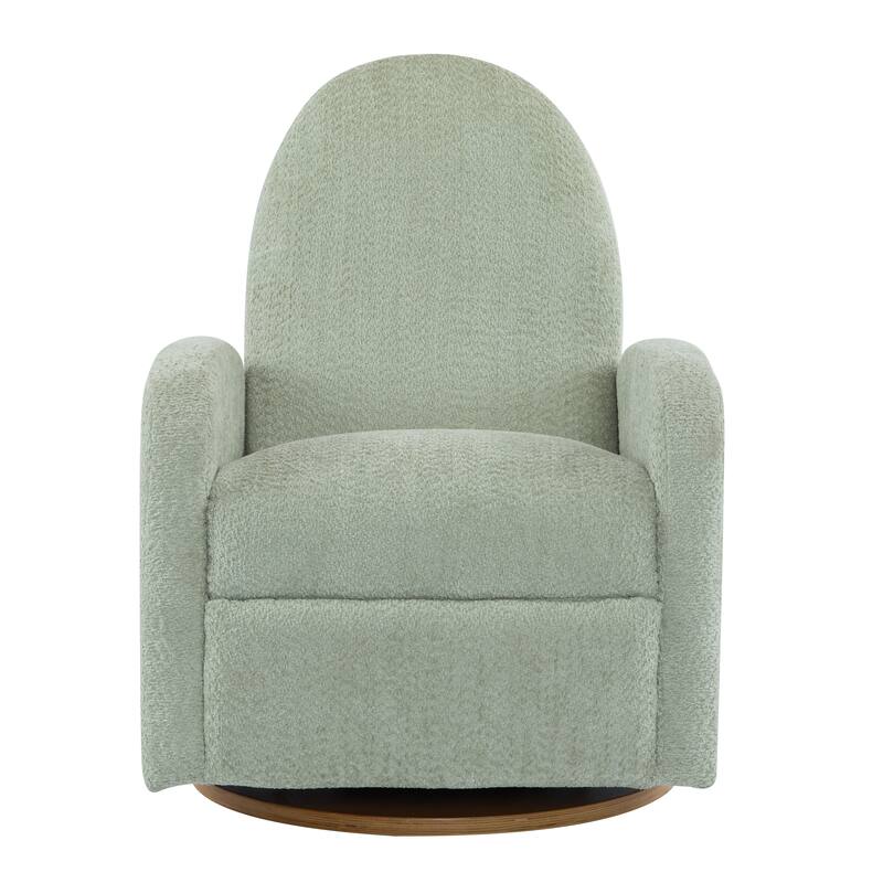 Contemporary Design 360 Swivel Boucle Glider Recliner Chair
