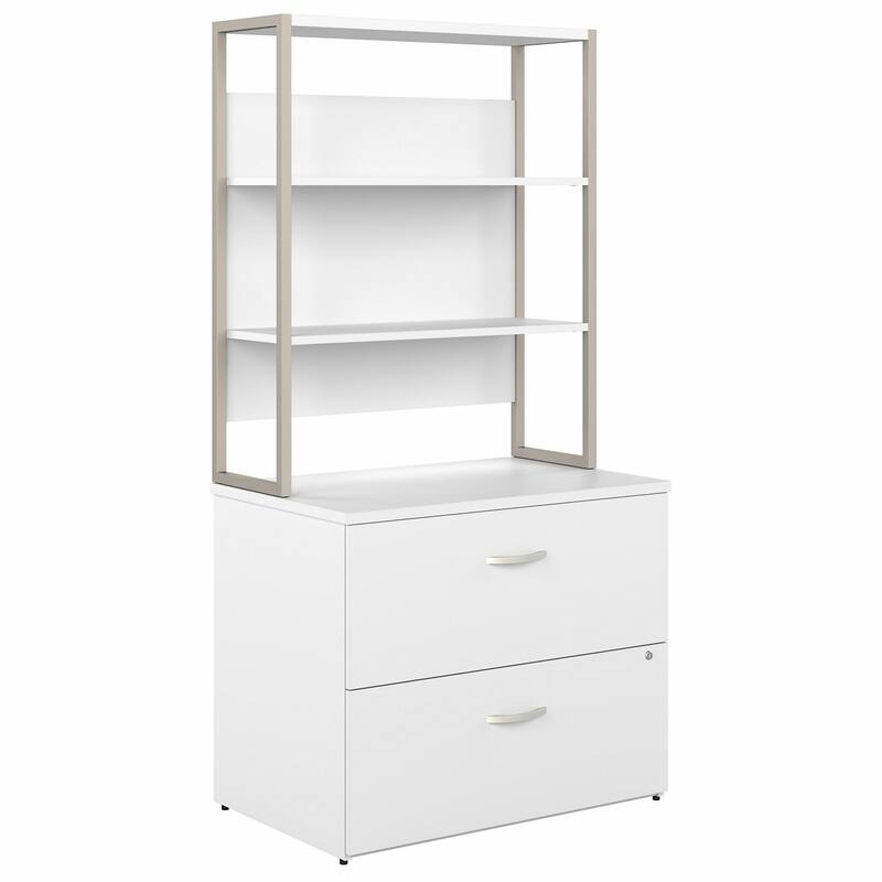 Hybrid Lateral File Cabinet with Shelves by Bush Business Furniture
