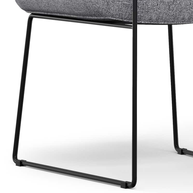 WYNDENHALL Salma Modern Dining Chair (Set of 2) in Linen Look Fabric - 22.6" D x 19.3" W x 32.7" H