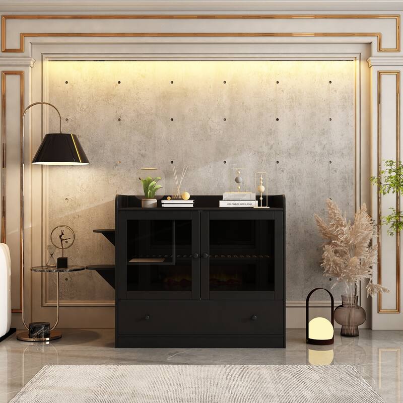 40" Cat-Friendly Litter Box Enclosure with Storage Bookcase Cabinet