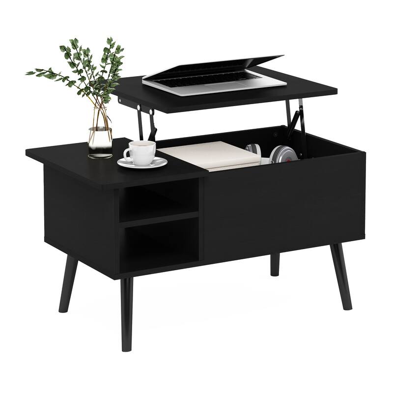 Furinno Jensen Lift Top Coffee Table With Wooden Leg