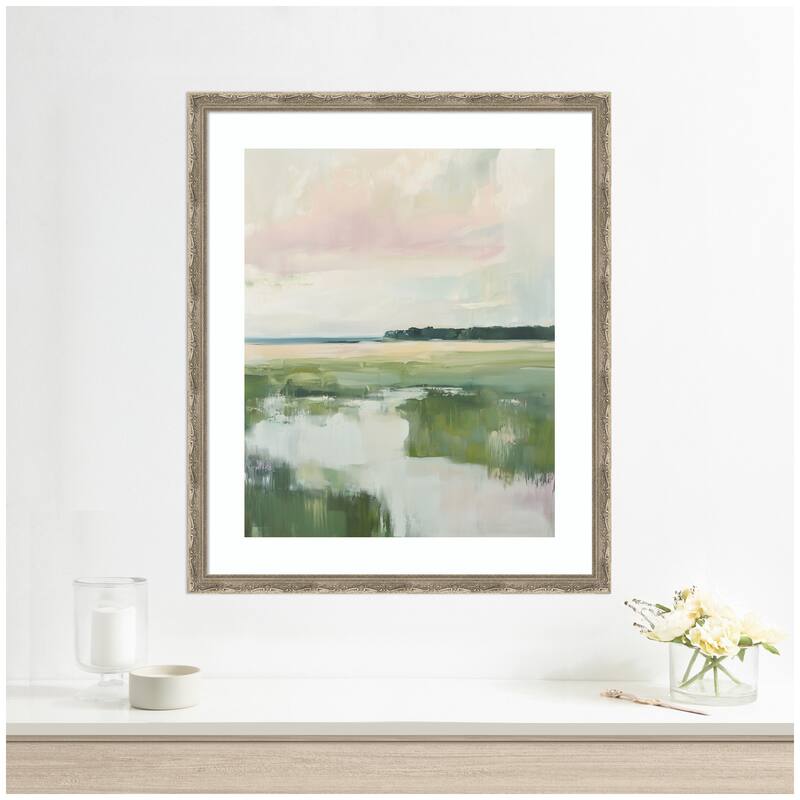 Kate and Laurel Framed Art Pastel Horizon I by Amy Lighthall