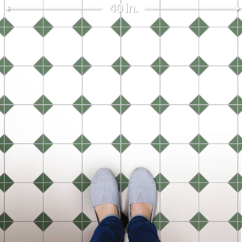 Merola Tile Canterbury Green 12-7/8" x 12-7/8" Porcelain Floor and Wall Tile