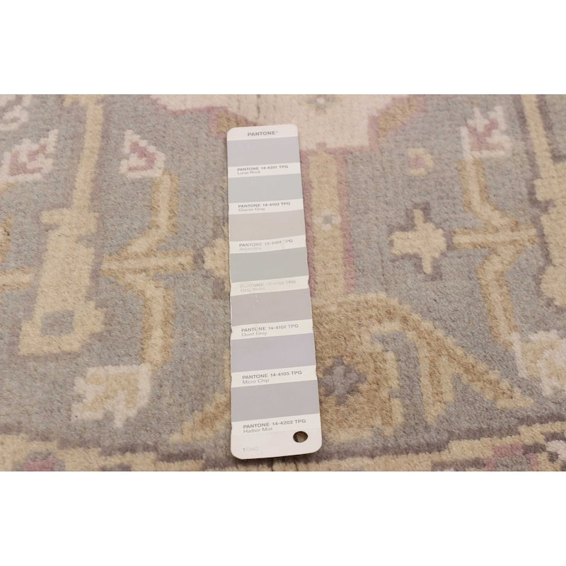 ECARPETGALLERY Hand-knotted Royal Oushak Grey Wool Rug - 5'0 x 4'10