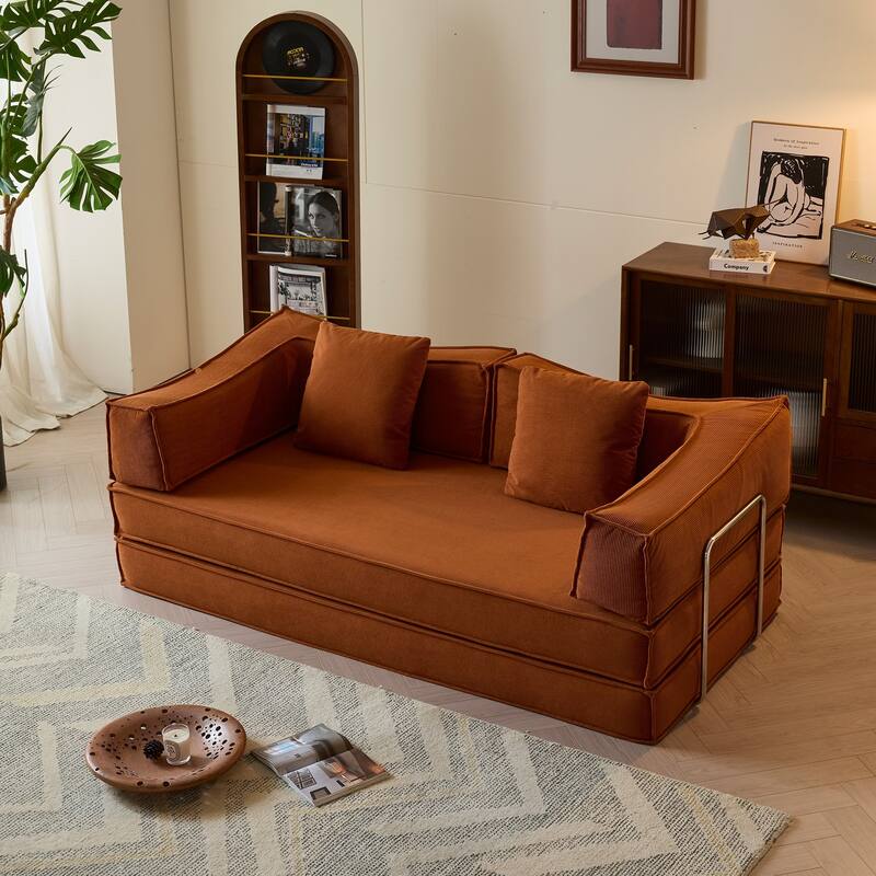 JASIWAY Modern Vintage Convertible Sleeper Sofa Bed