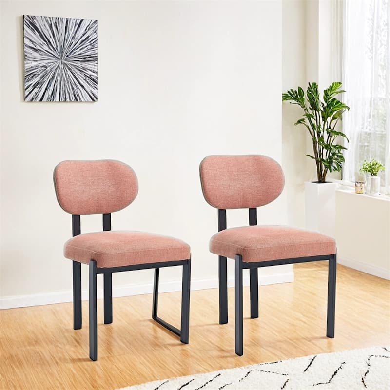 Dining Room Chairs Set of 2,Upholstered Boucle Kitchen Dining Chairs