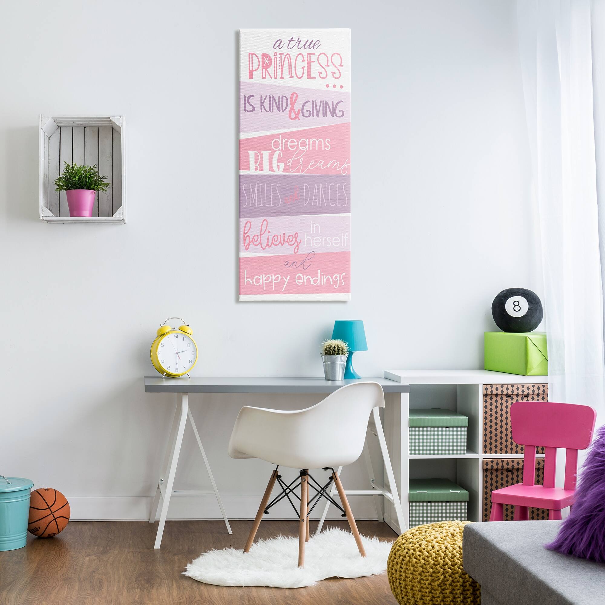 Stupell Motivational True Princess List in Pink and Purple Design-image