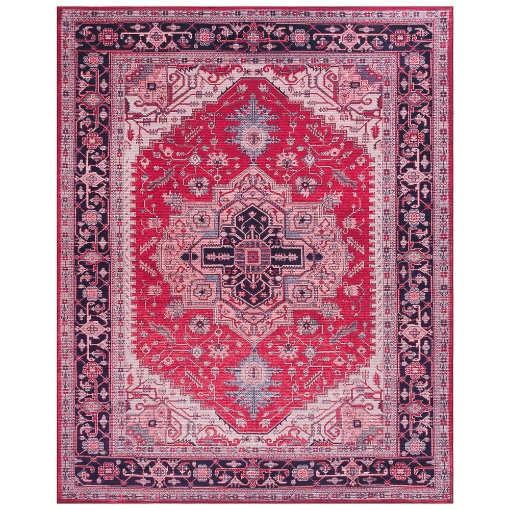 SAFAVIEH Tucson Machine Washable Slip Resistant Emmer Traditional Rug