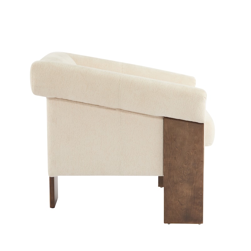 34" Mid-Century Modern Accent Chair w/ Deep Cushions & Wide Armrests - Ideal for Living Room Bedroom Office