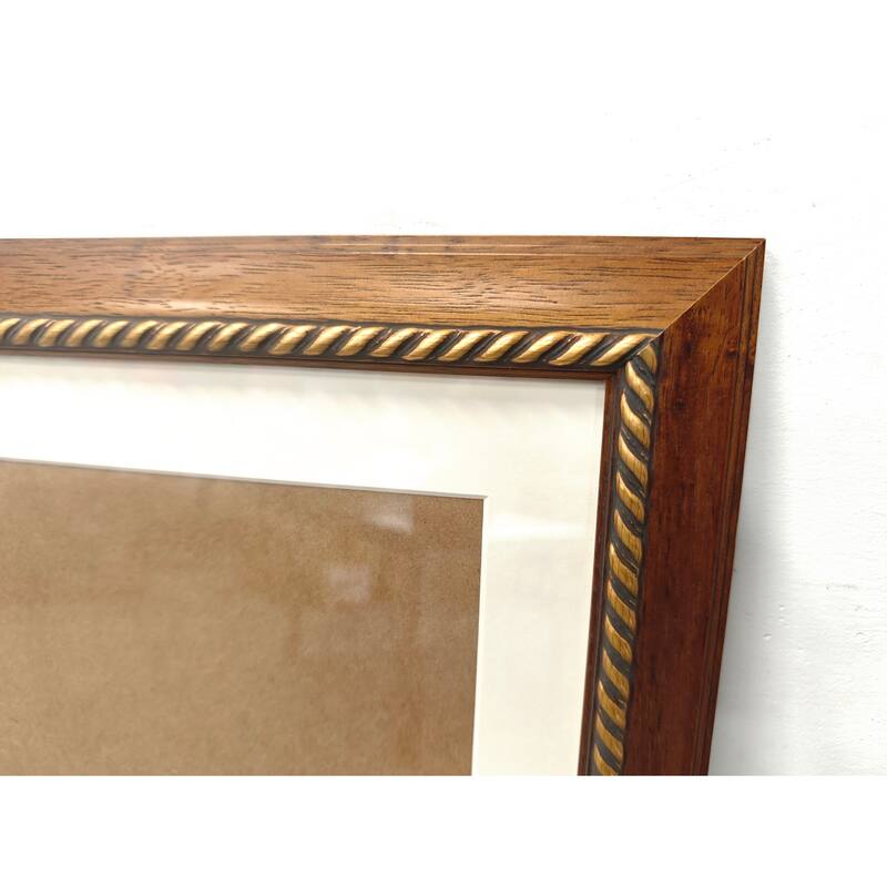 Solid Wood Picture Frame - Replaceable Canvas Art Frame with Organic Glass, Elegant Framed Wall Decor for Living Room