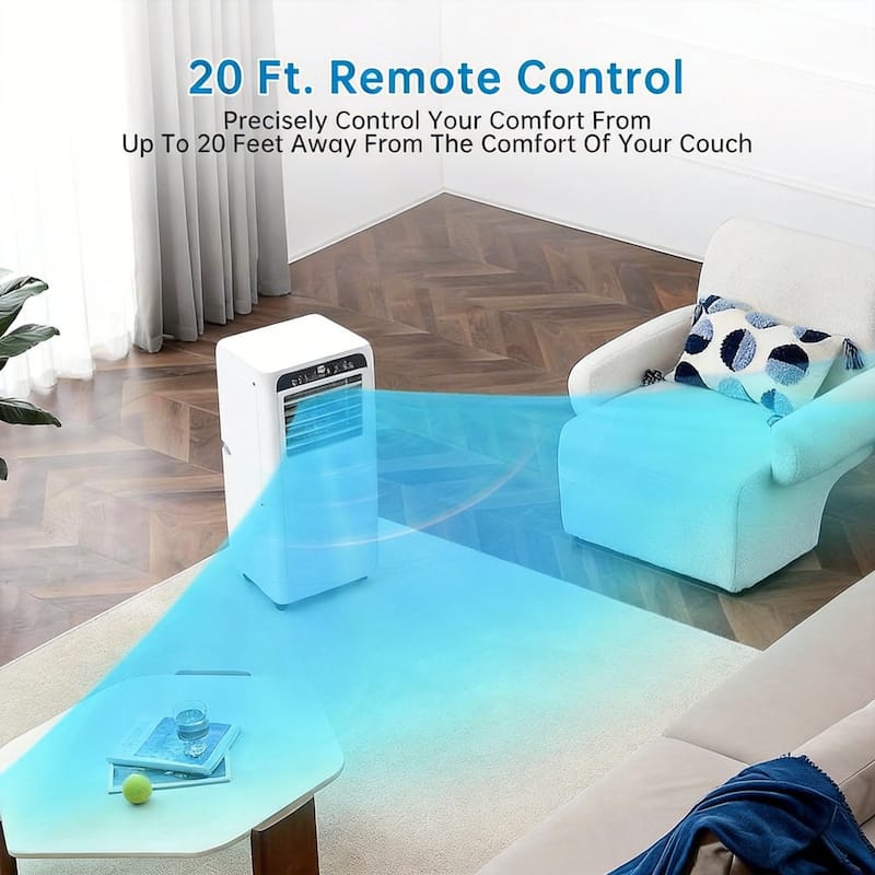8000 BTU Portable Air Conditioners, with 24H Timer & Remote Control