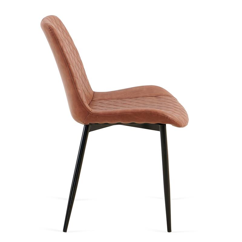 Set of 4 Leathaire Dining Chairs ,Mid-Century Modern Chairs Kitchen Living Room Armless Side Chair