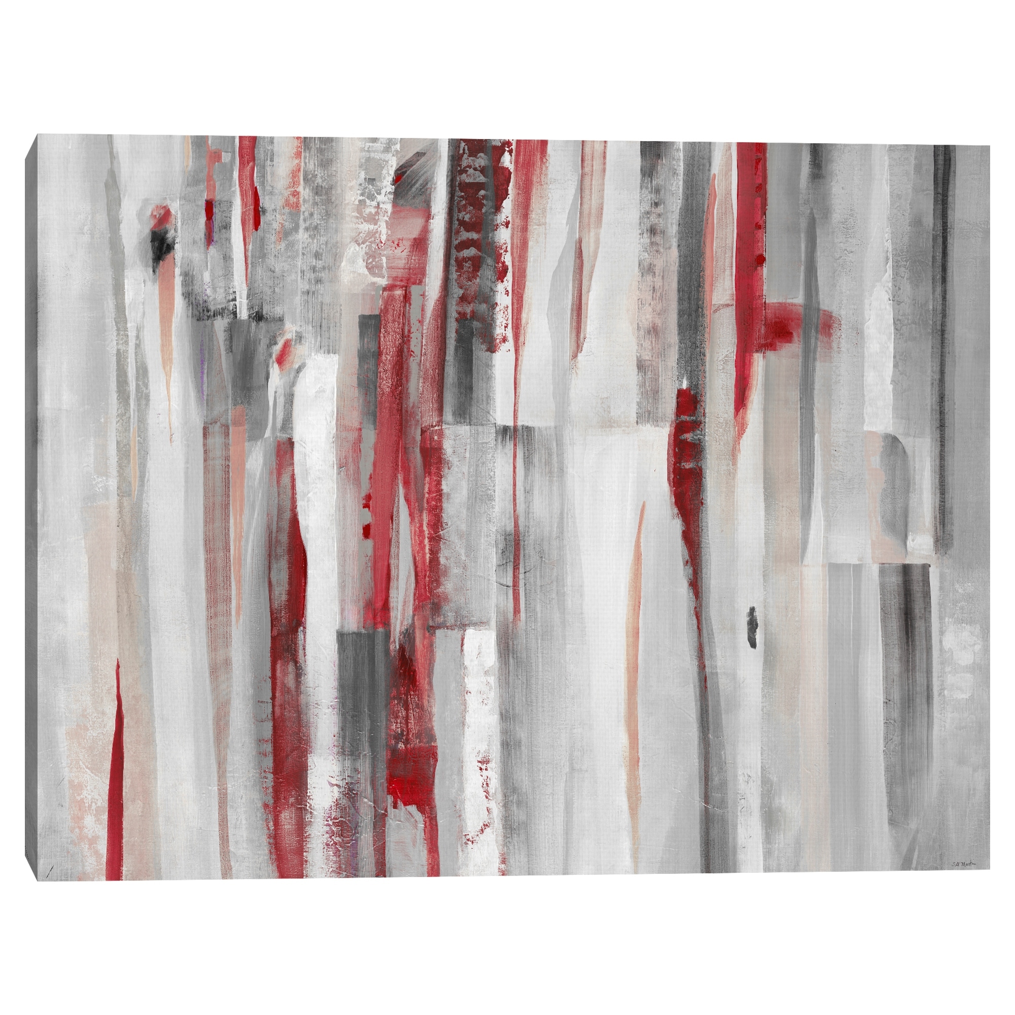 Crimson Strides by Jill Martin Canvas Art Print