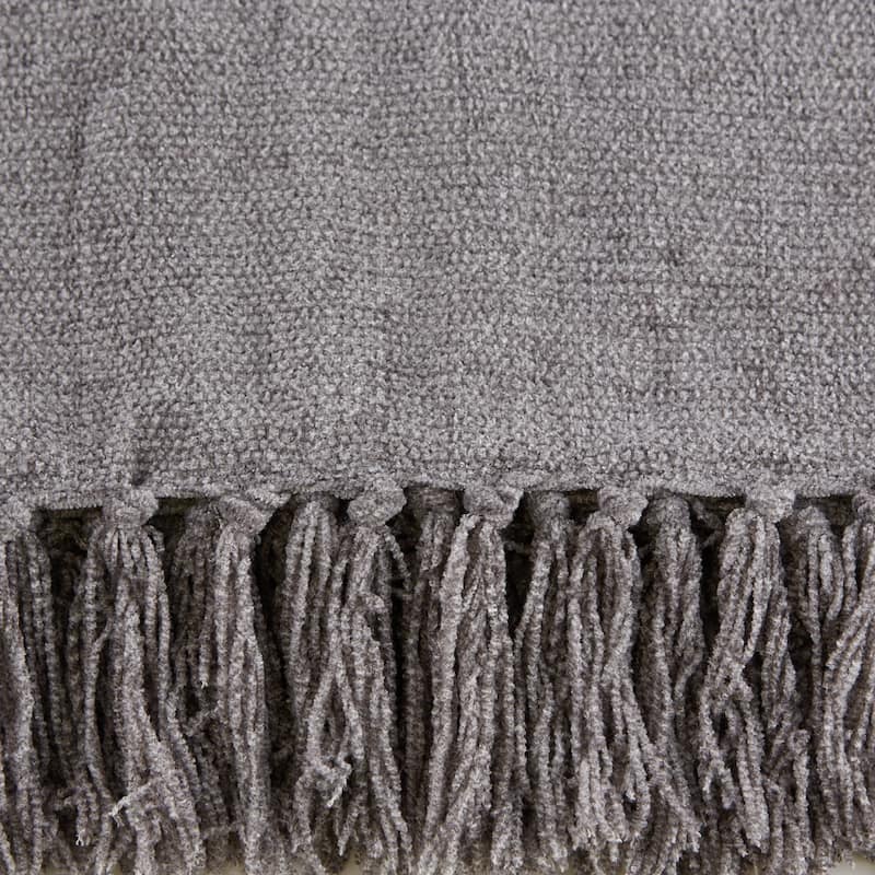 DII Soft Denim Blue Chenille Throw