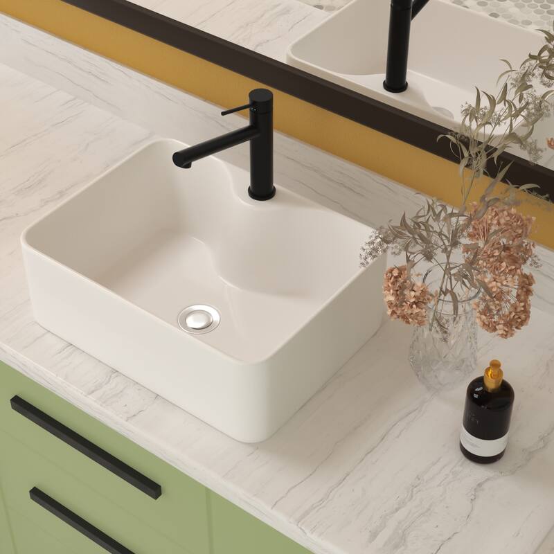 Ceramic Rectangular Sink for Bathroom