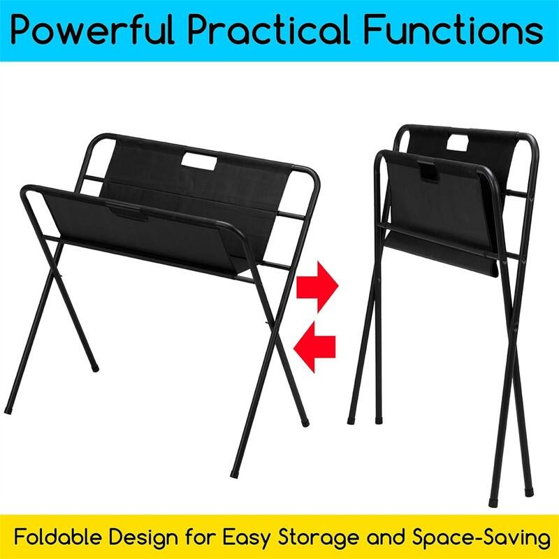 Folding Metal Canvas Print Rack - Portable Art Display
