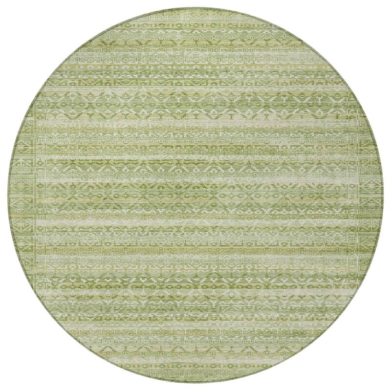 HomeRoots Striped Transitional Rectangle Outdoor Rug