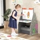 preview thumbnail 12 of 18, Costway Kids Table & Chair Set with Rotatable Double-sided Magnetic - See Details